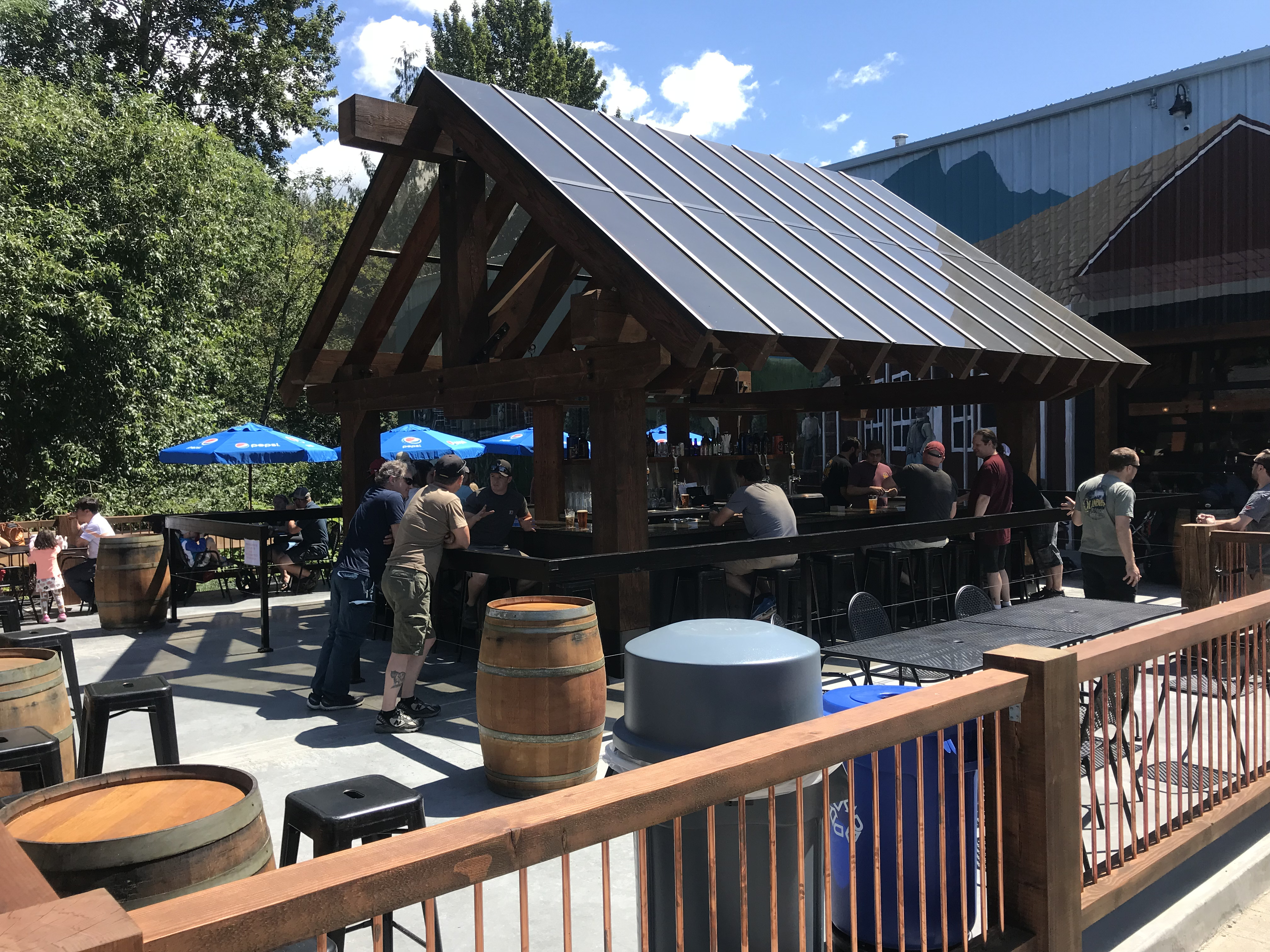 Completed brewery bar interior