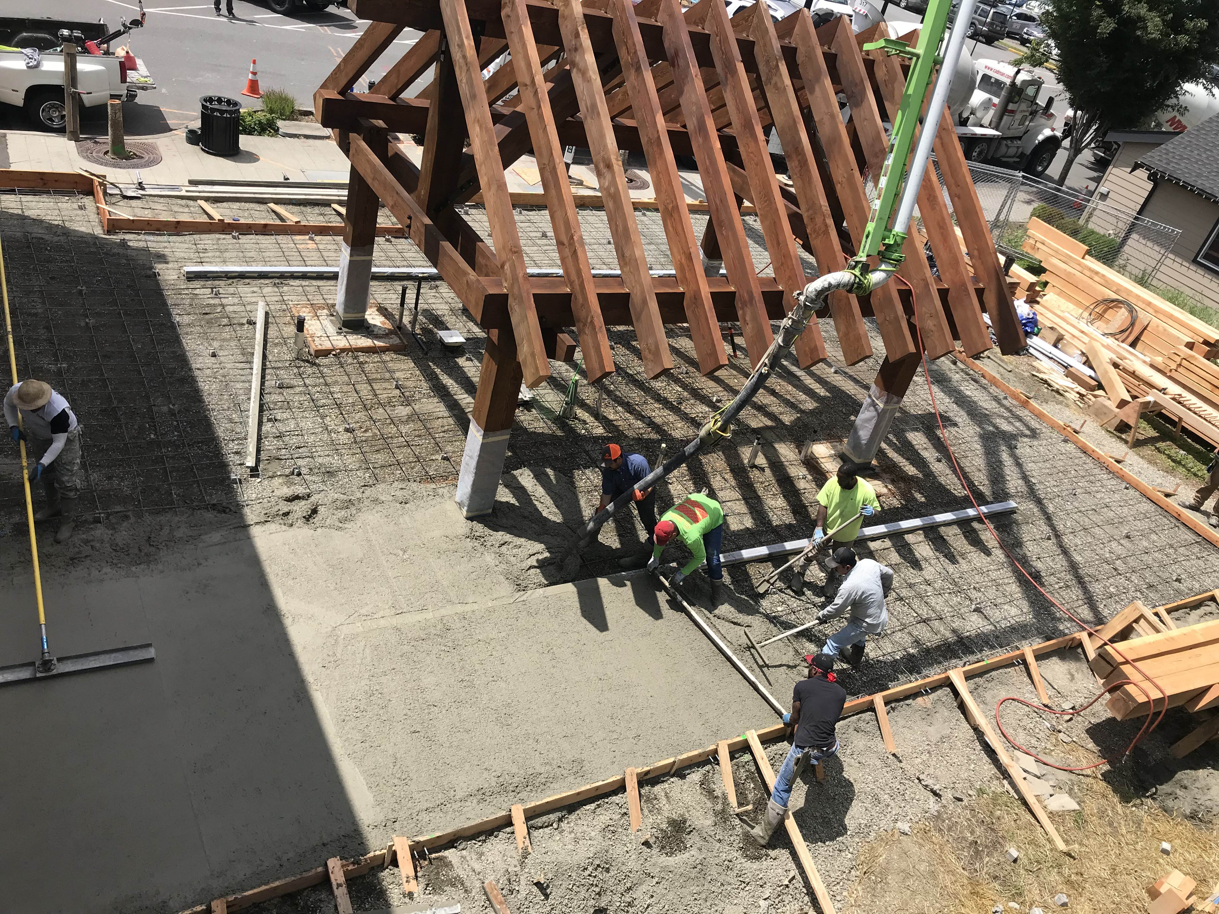 Brewery concrete foundation pour
