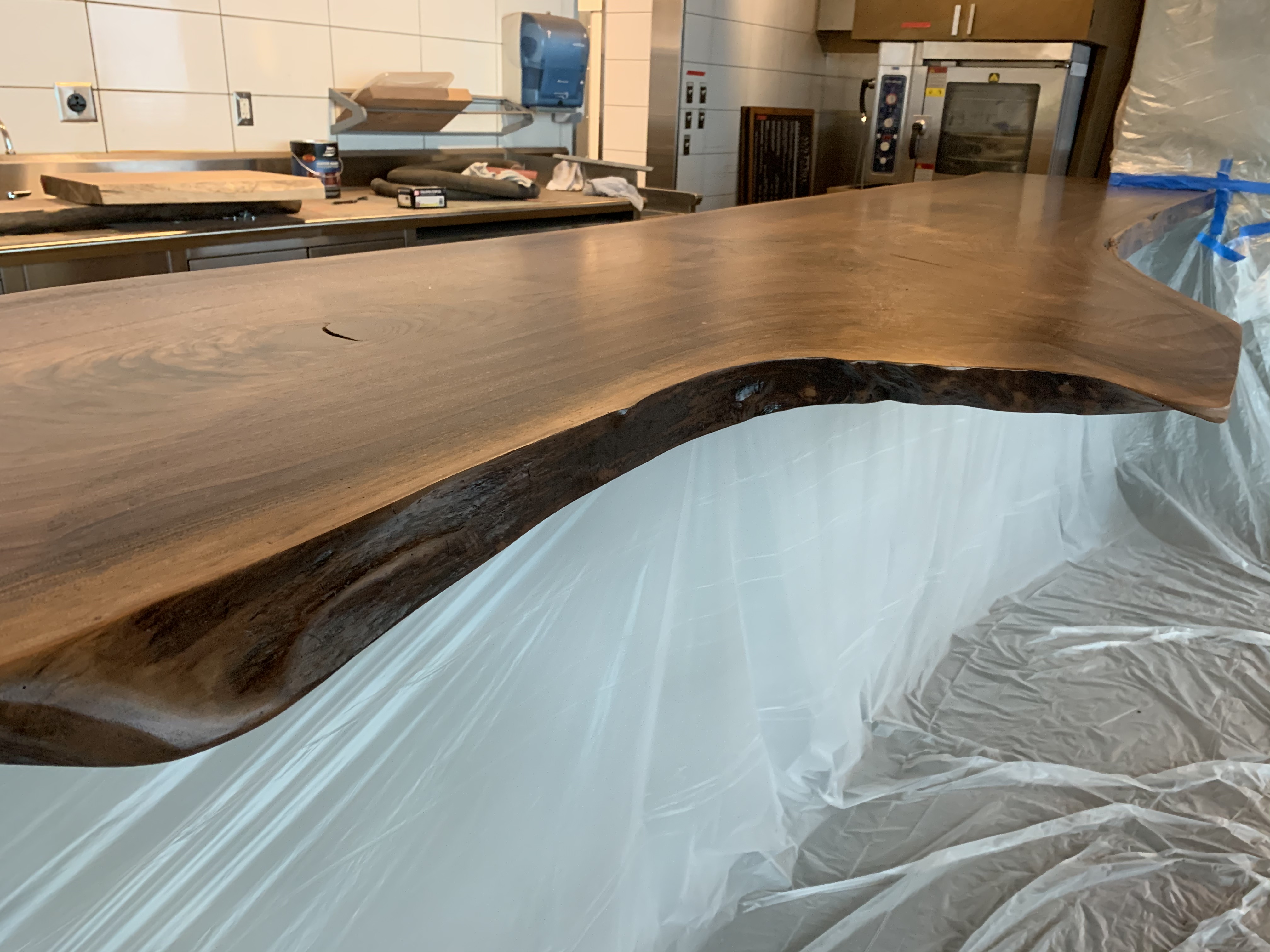 Reception Desk — Live Edge