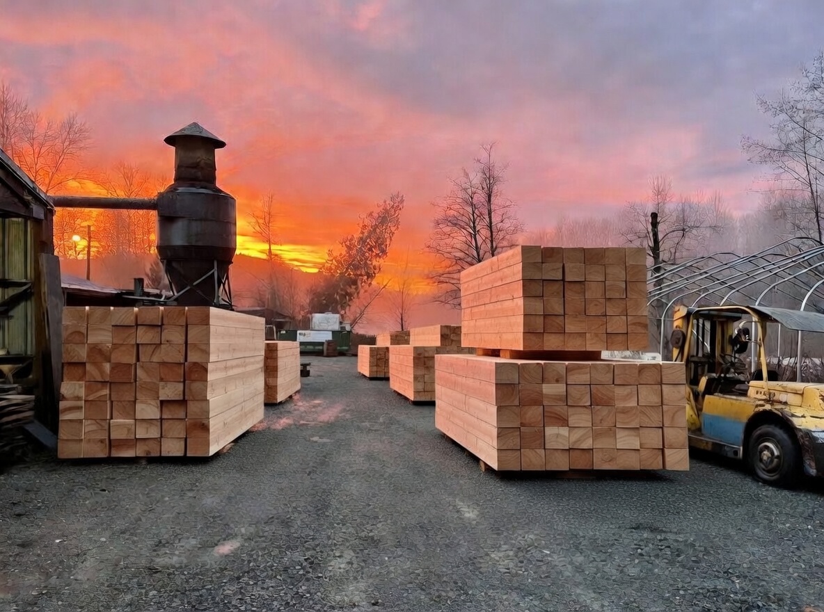 Washington Timber Company timber inventory at sunset