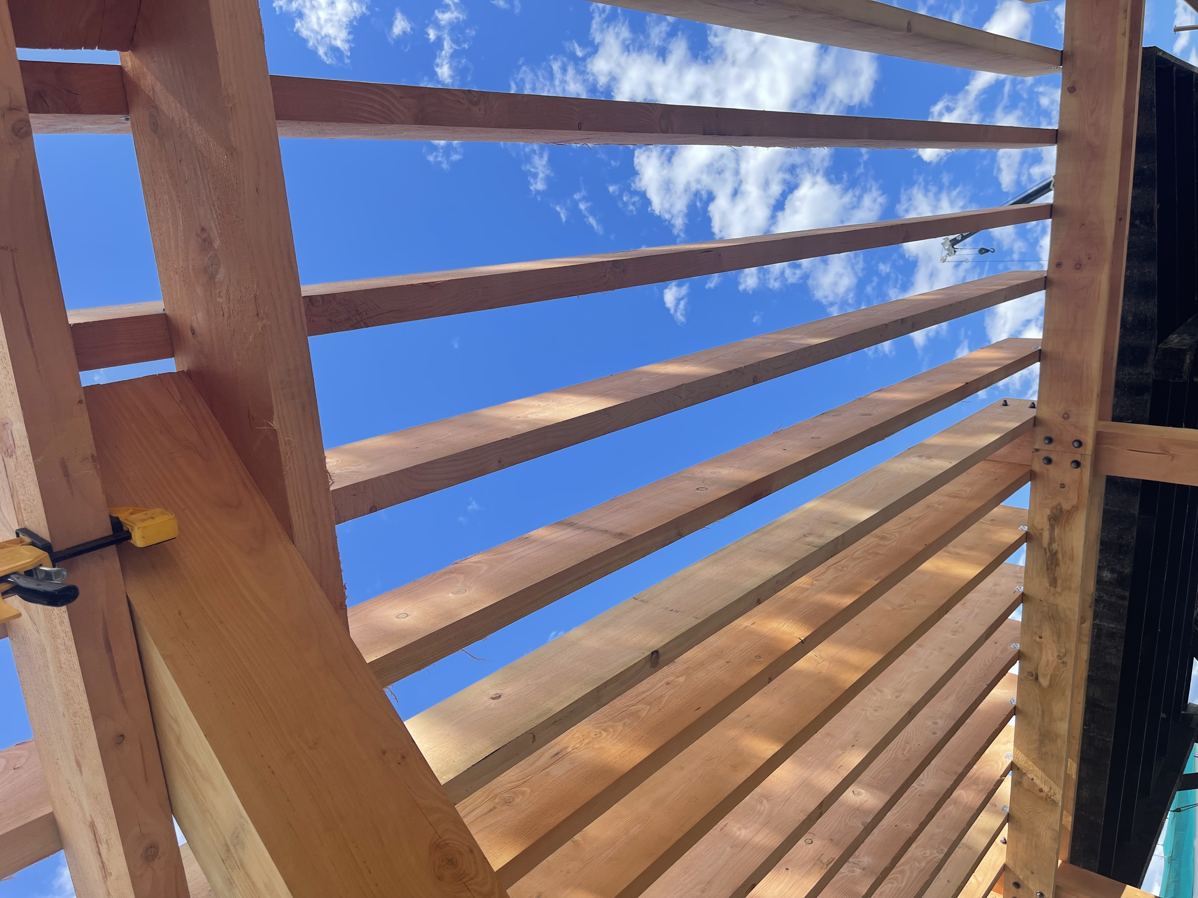 Timber rafter fan detail